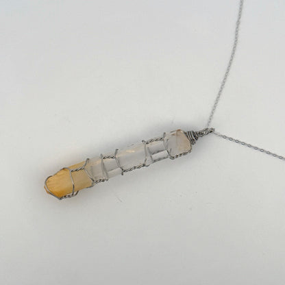 Columbian Mango Quartz Handmade S925 Necklace