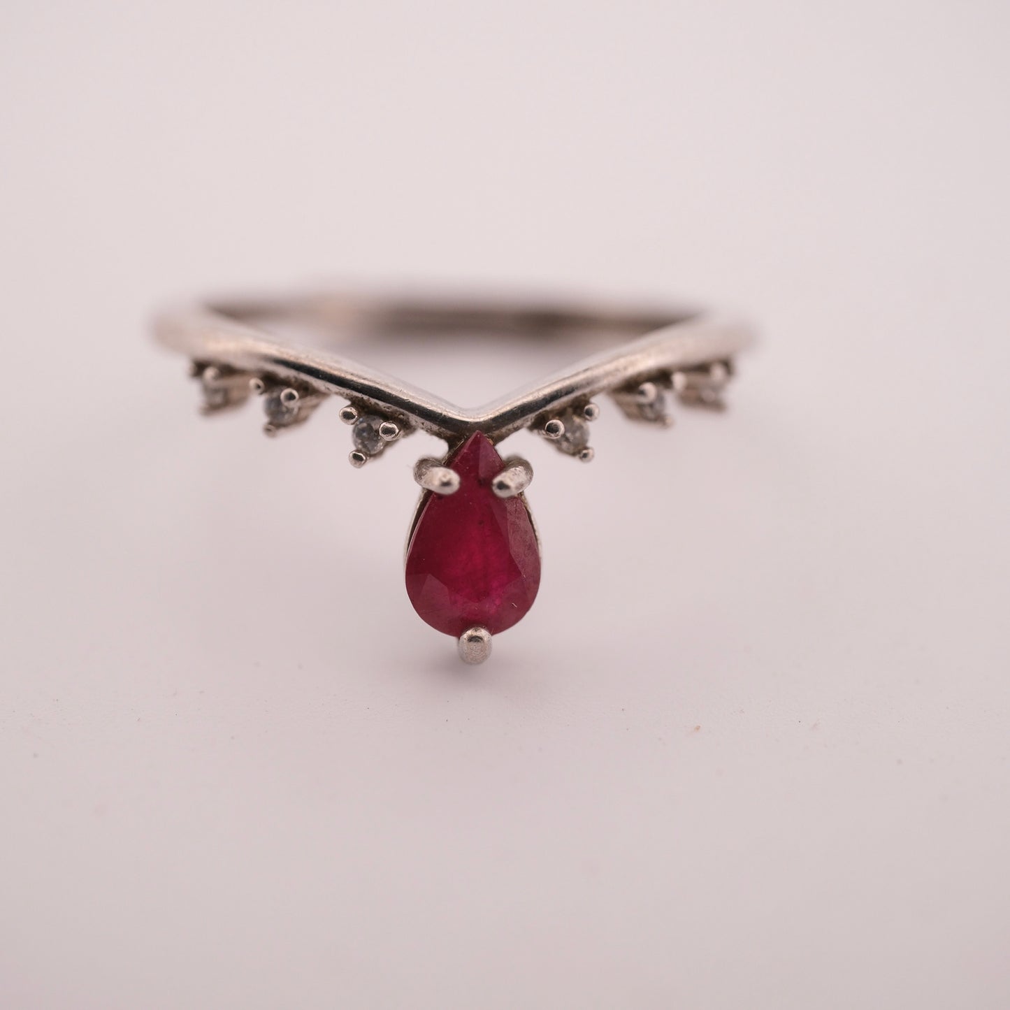 Ruby S925 Adjustable Ring