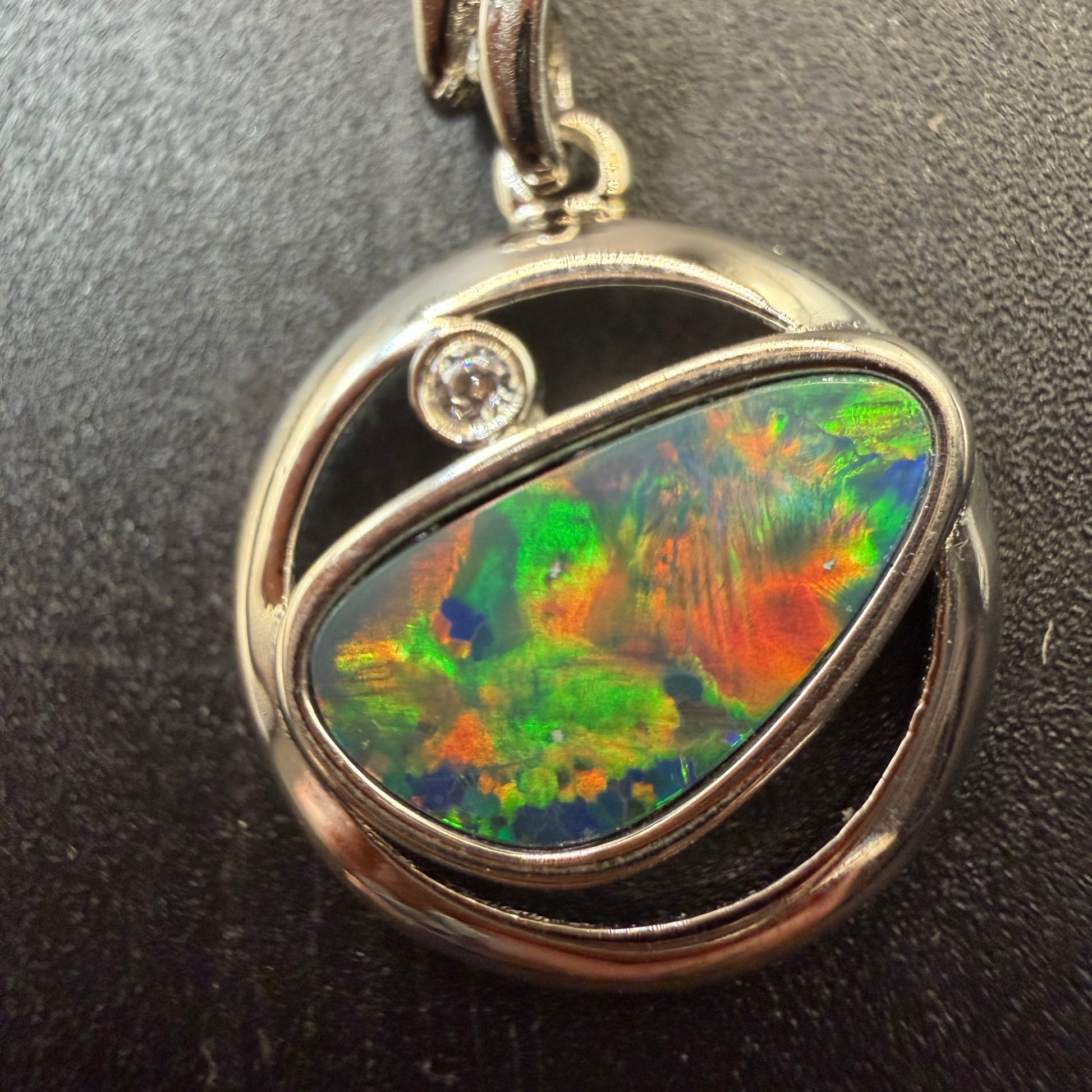 Queensland Boulder Opal S925 Necklace Super Quality