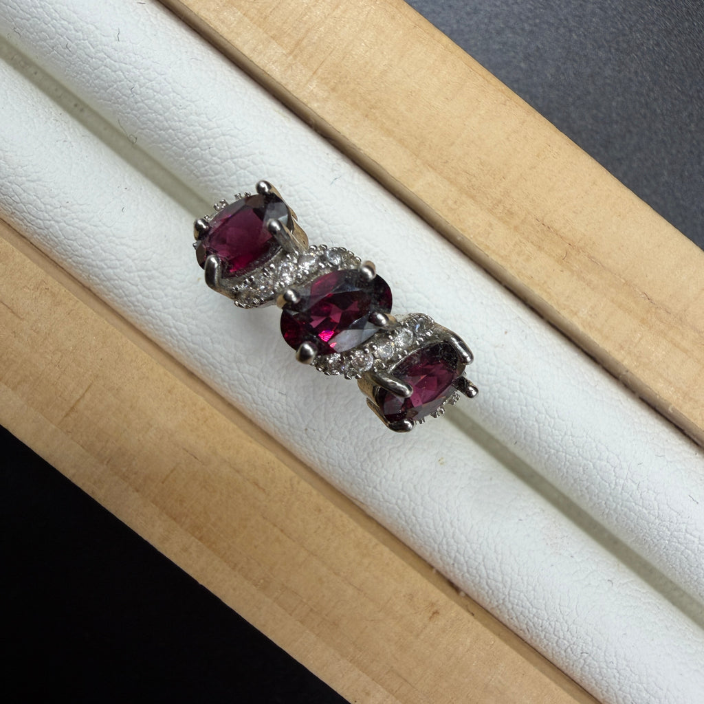 Garnet S925 Adjustable Ring