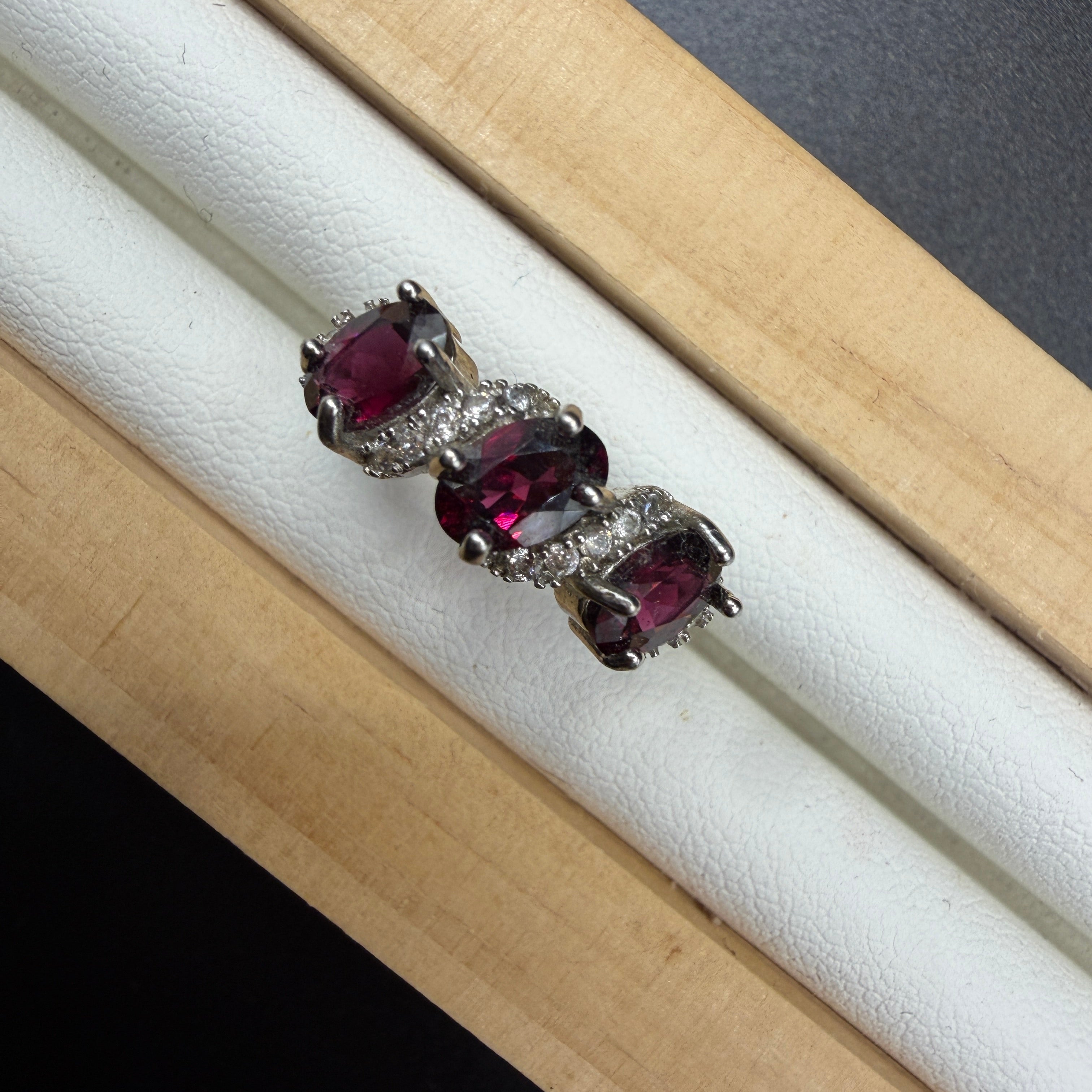 Garnet S925 Adjustable Ring