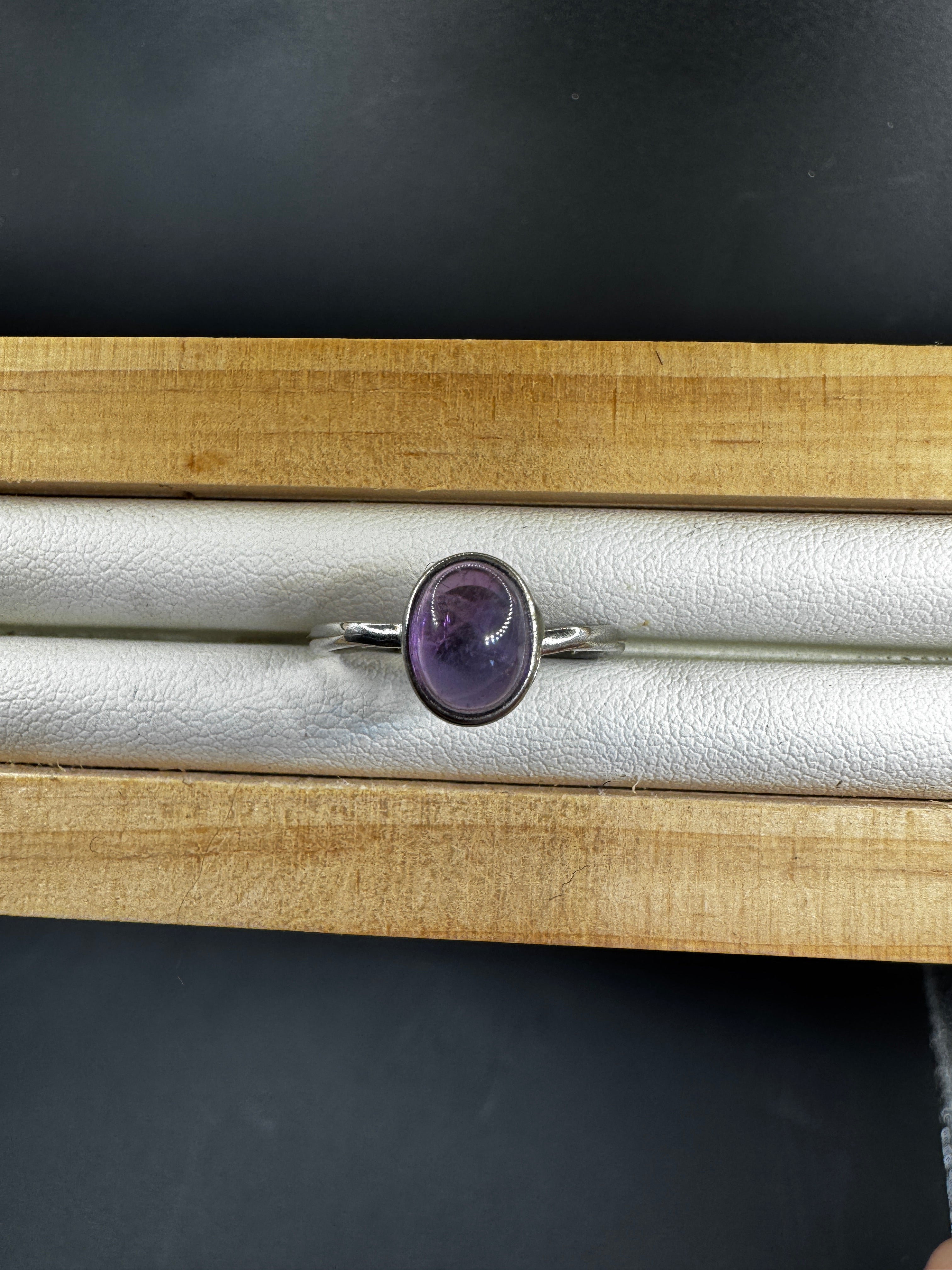 Amethyst S925 Adjustable Ring