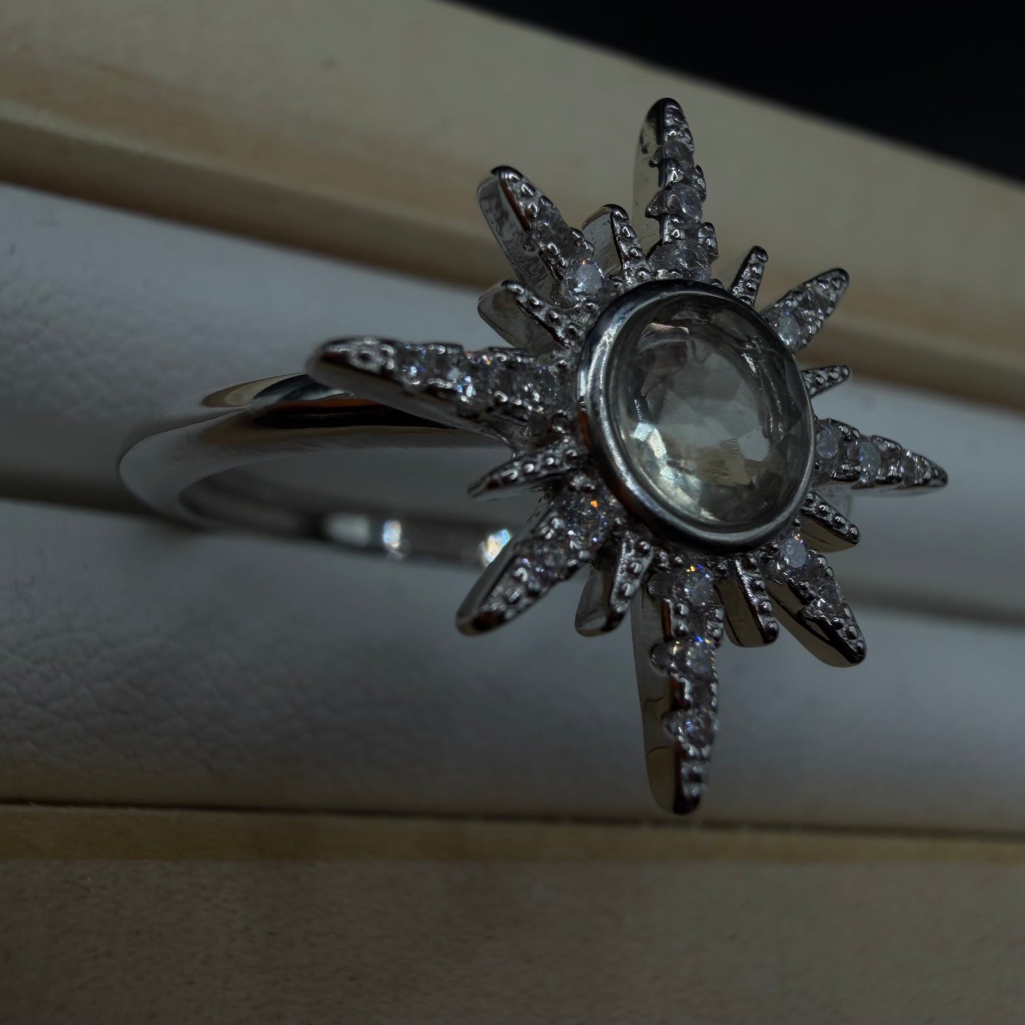 Libyan Desert Glass S925 Certified Adjustable Ring