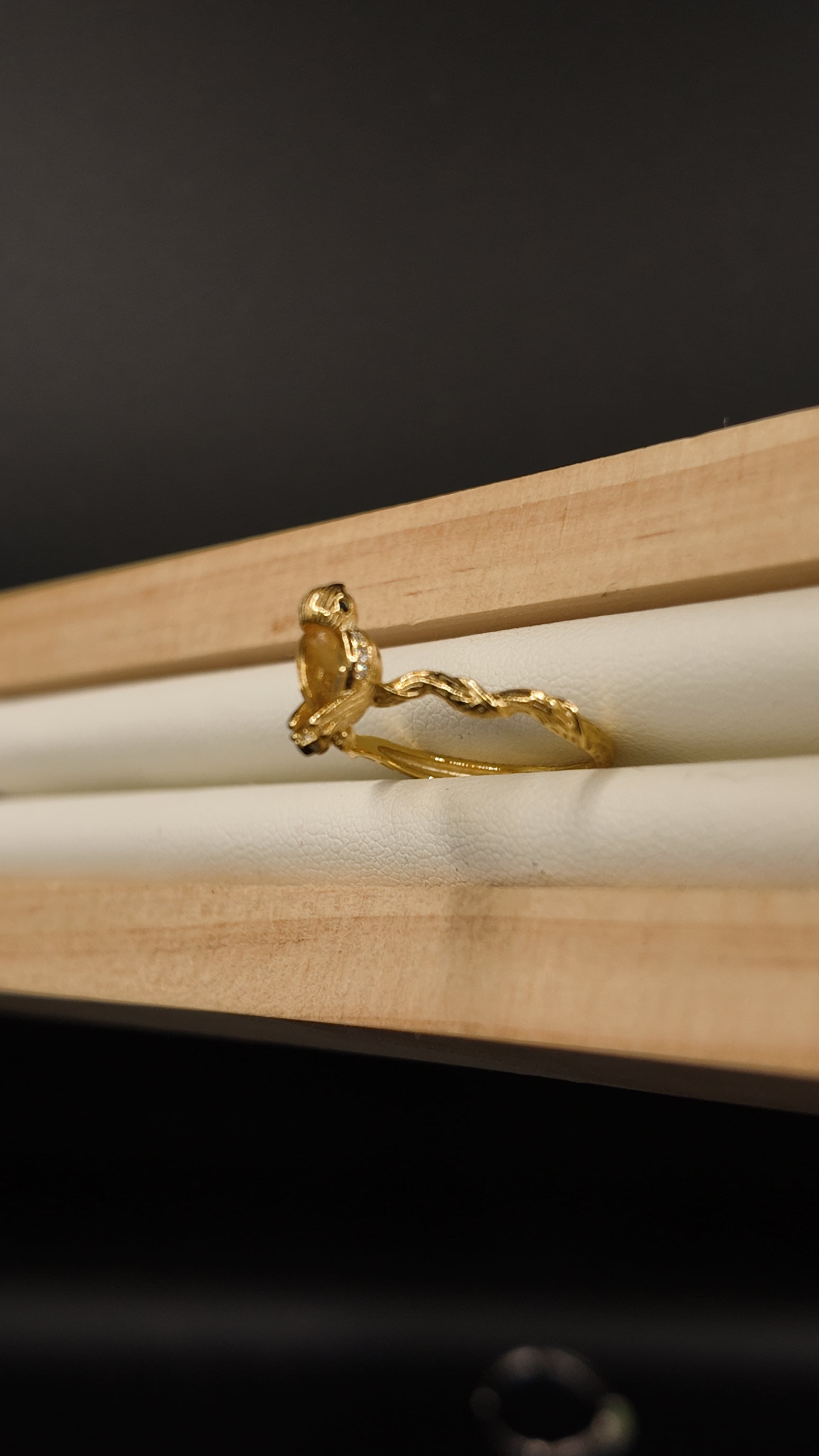Citrine Bird Ring