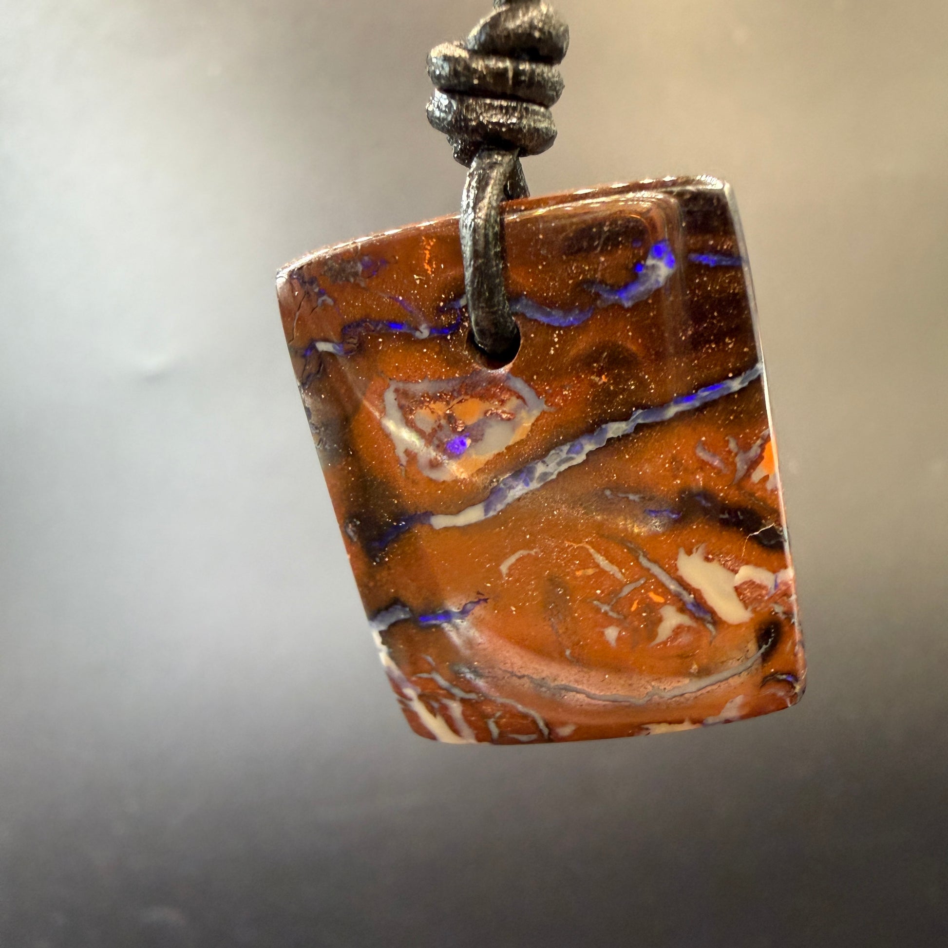 Solid Tribal Queensland Boulder Opal Necklace