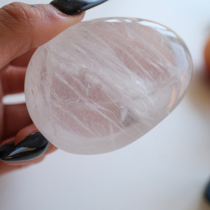 Clear Quartz Palm Stone