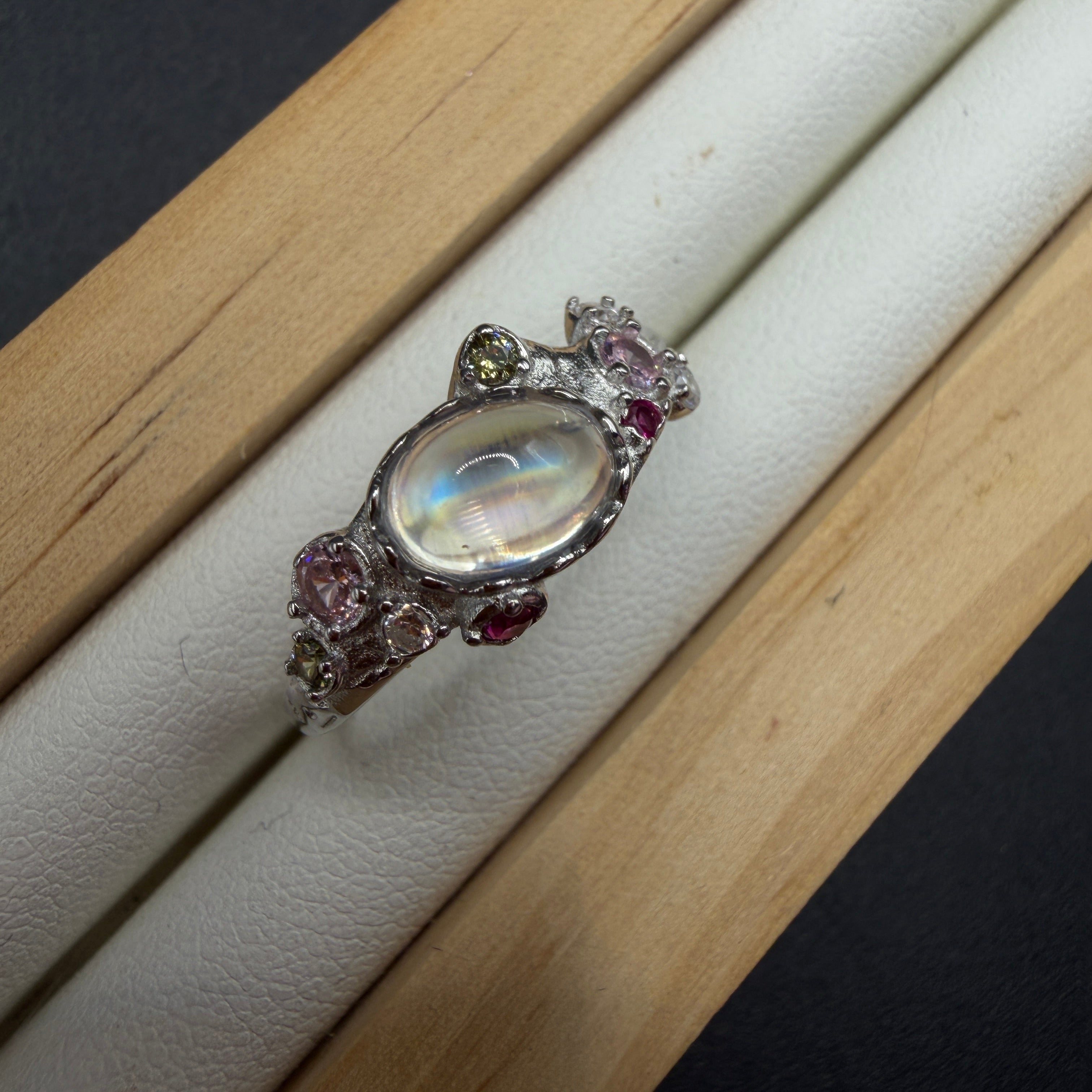 Moonstone S925 Adjustable Ring