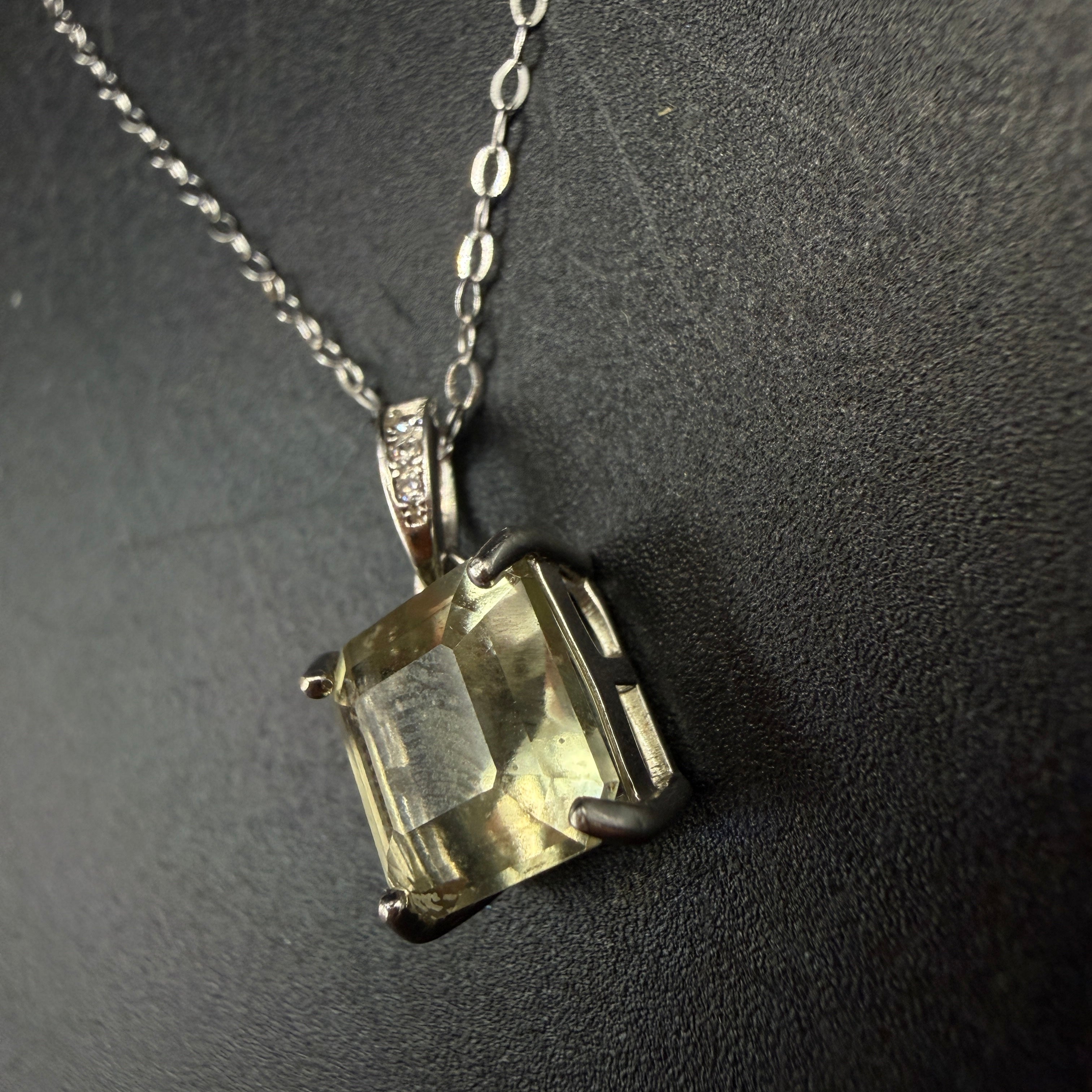 Libyan Desert Glass S925 Certified Necklace