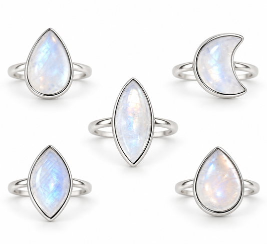 Moonstone S925 Adjustable Ring | Intuition | Feminine | Healing