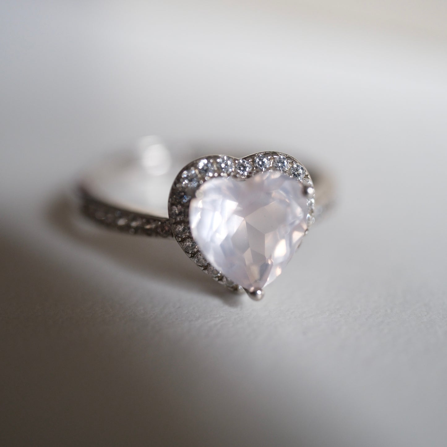 Rose Quartz S925 Adjustable Ring