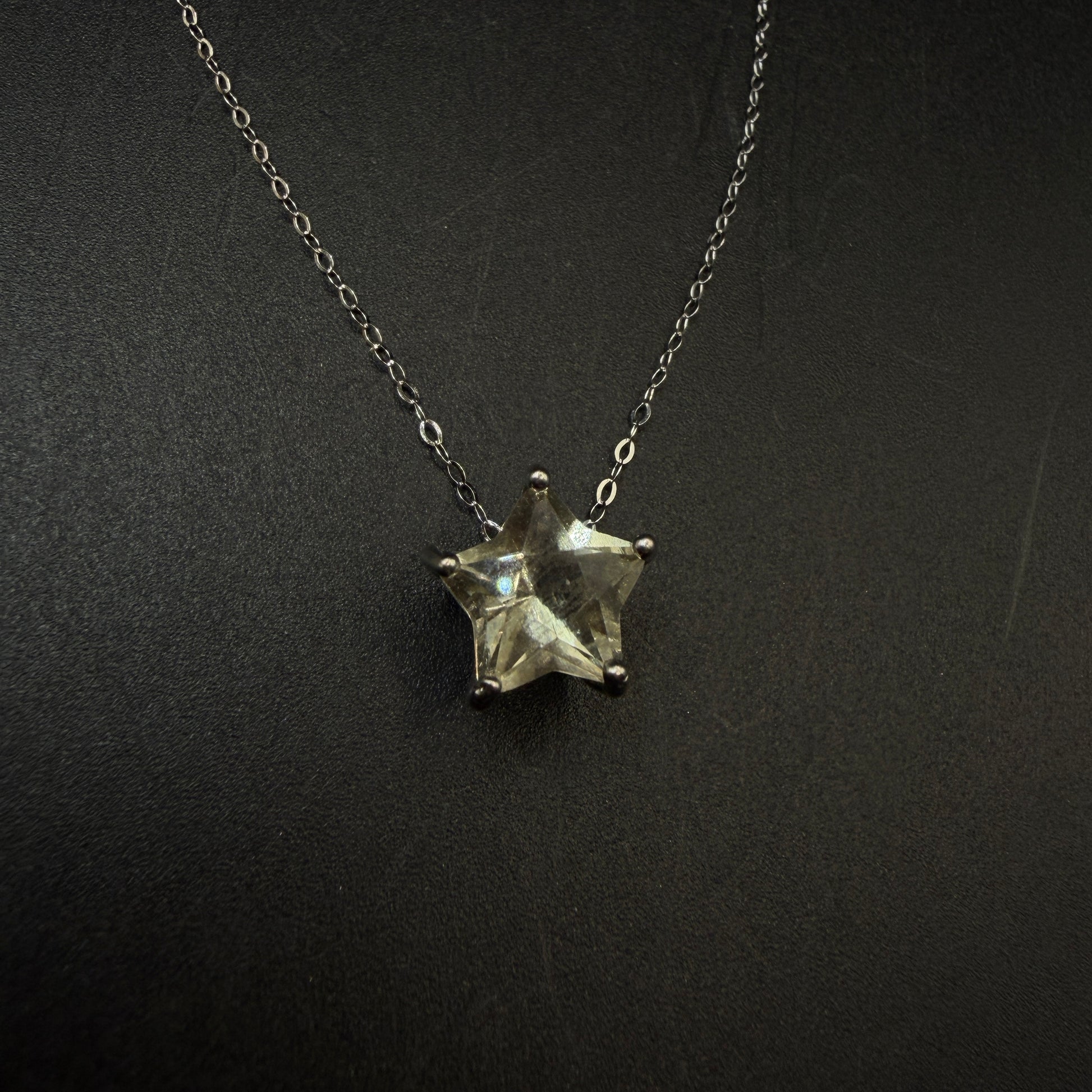 Libyan Desert Glass Star S925 Certified Necklace