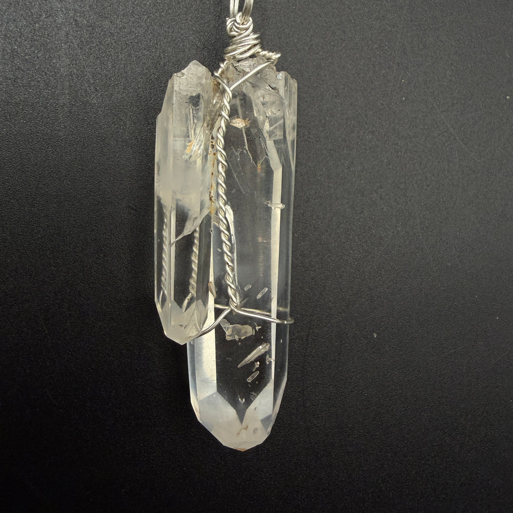 Lemurian Blue Mist Quartz S925 Handmade Necklace