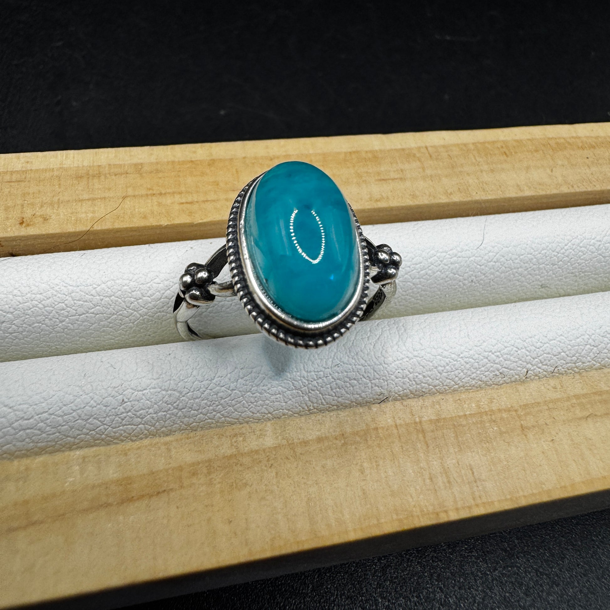 Amazonite S925 Adjustable Ring
