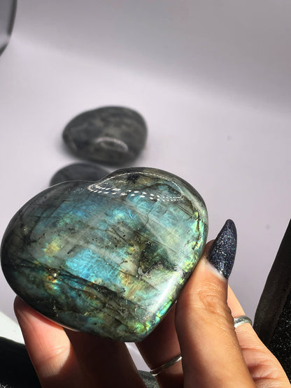 Labradorite Hearts