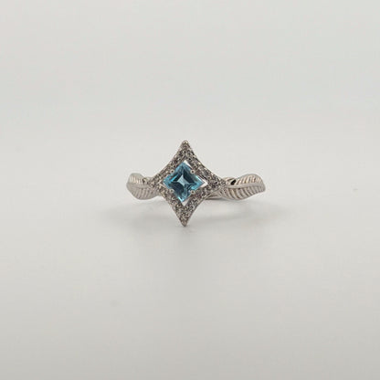 Blue Topaz S925 Adjustable Ring
