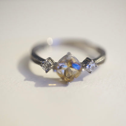 Citrine S925 Adjustable Ring