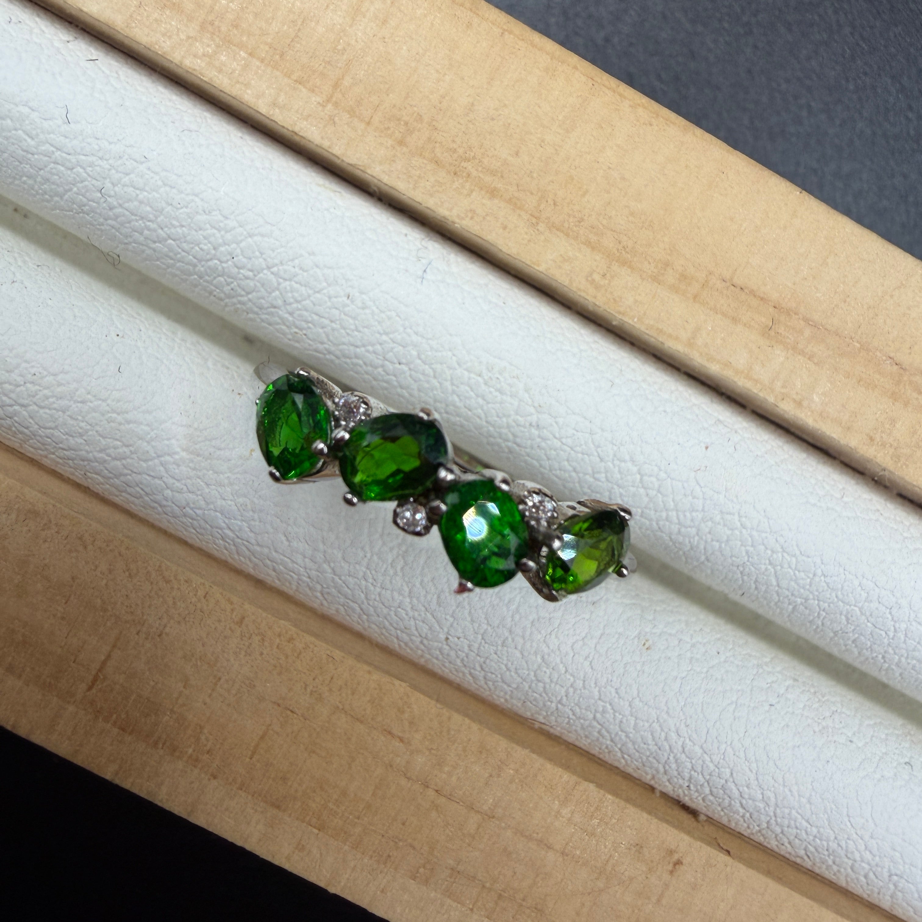 Diopside S925 Adjustable Ring