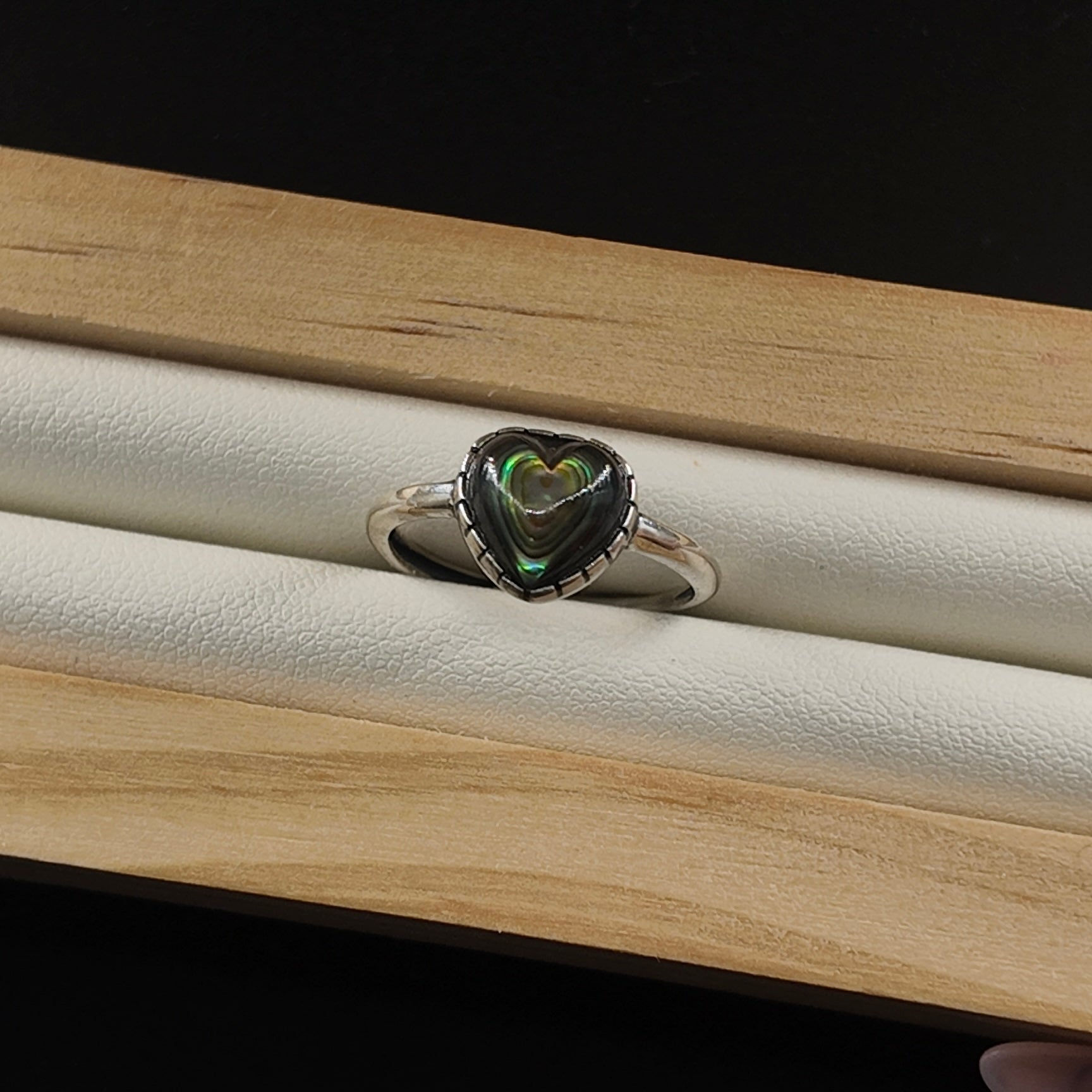 Abalone Shell S925 Adjustable Ring