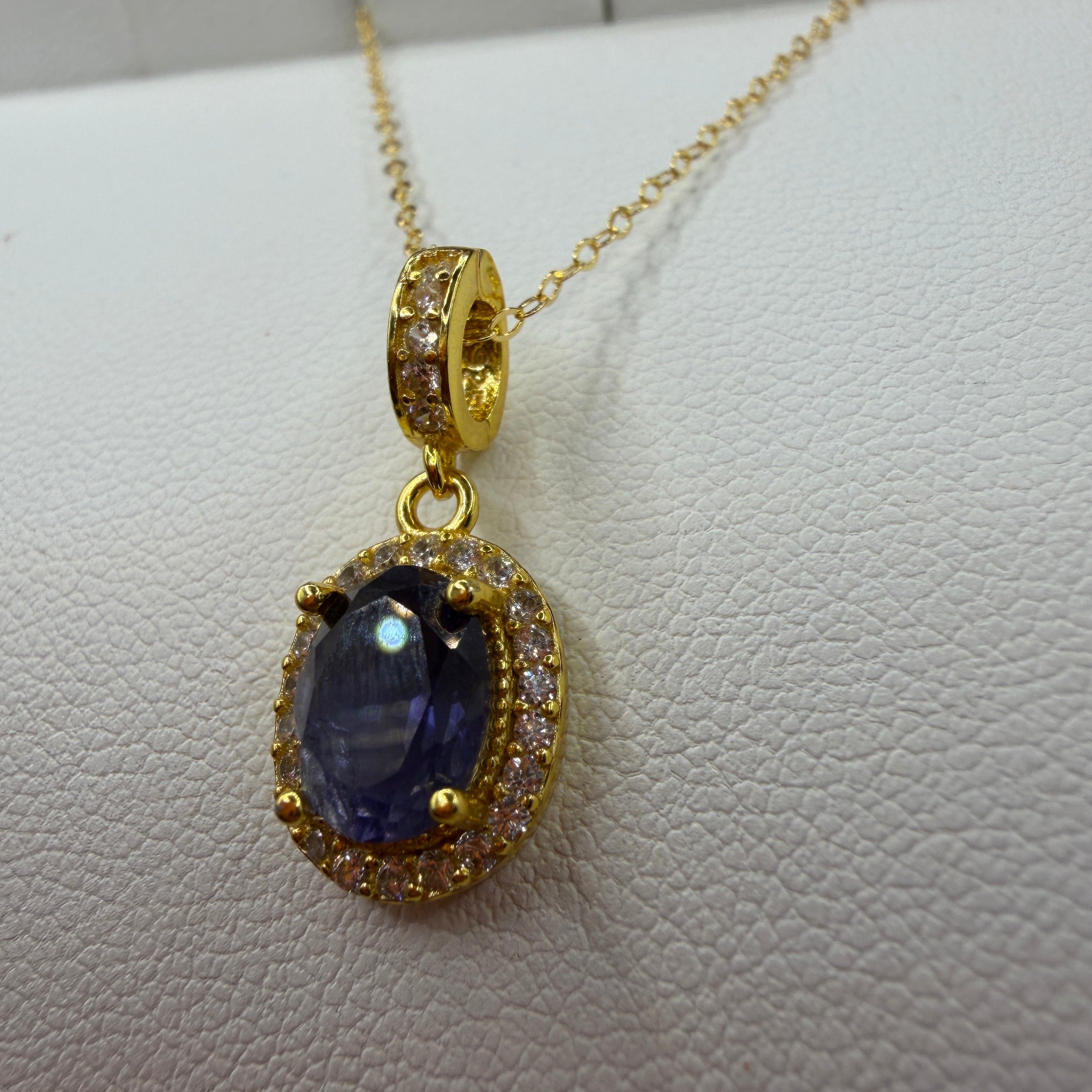 Tanzanite S925 Gold Necklace