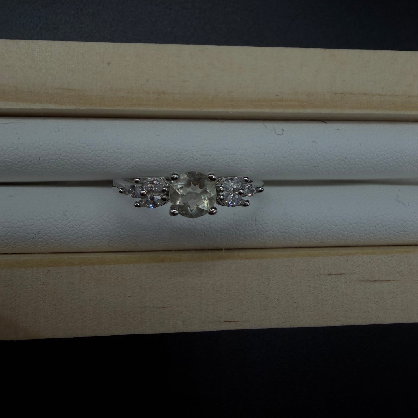 Libyan Desert Glass S925 Certified Adjustable Ring