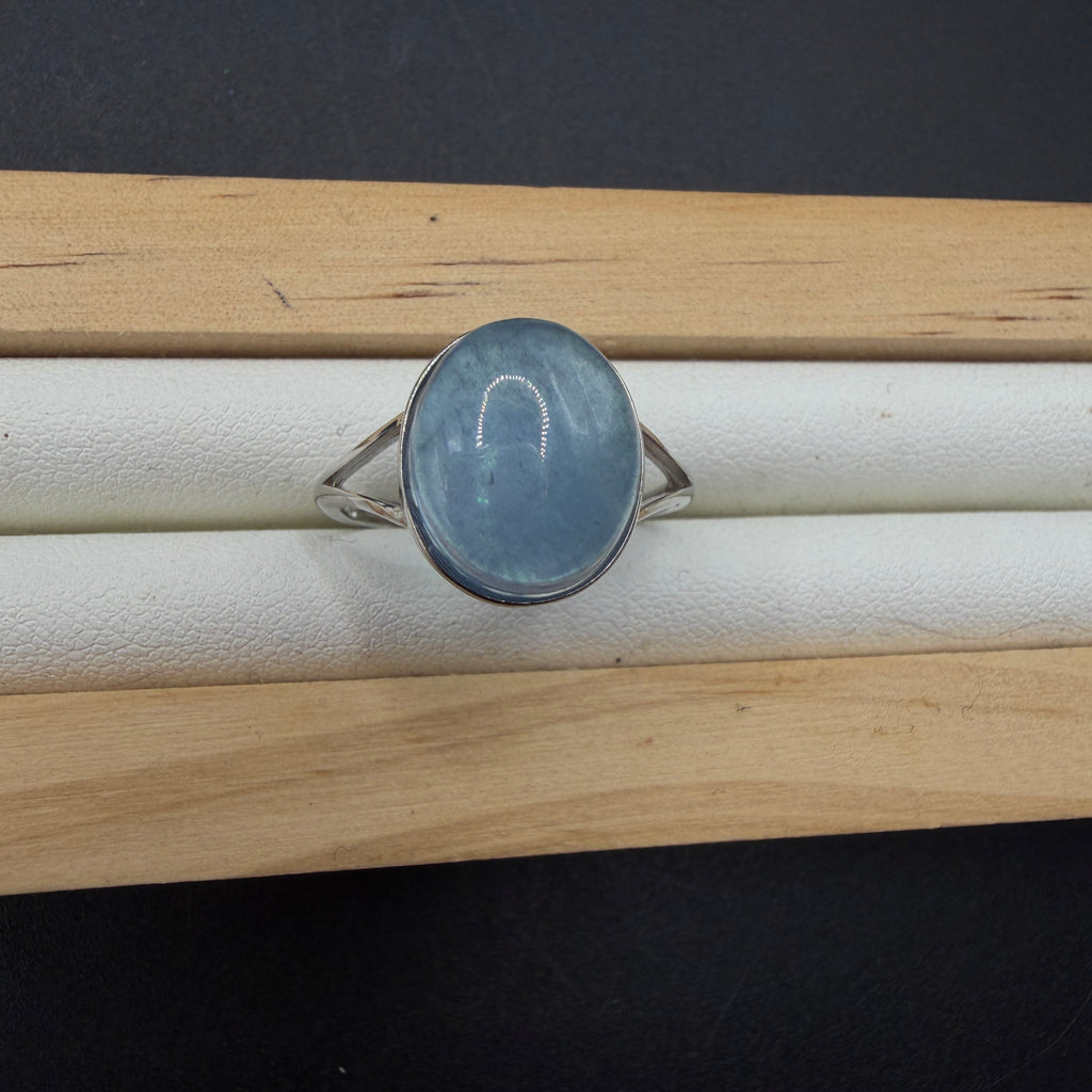 Aquamarine S925 Adjustable Ring