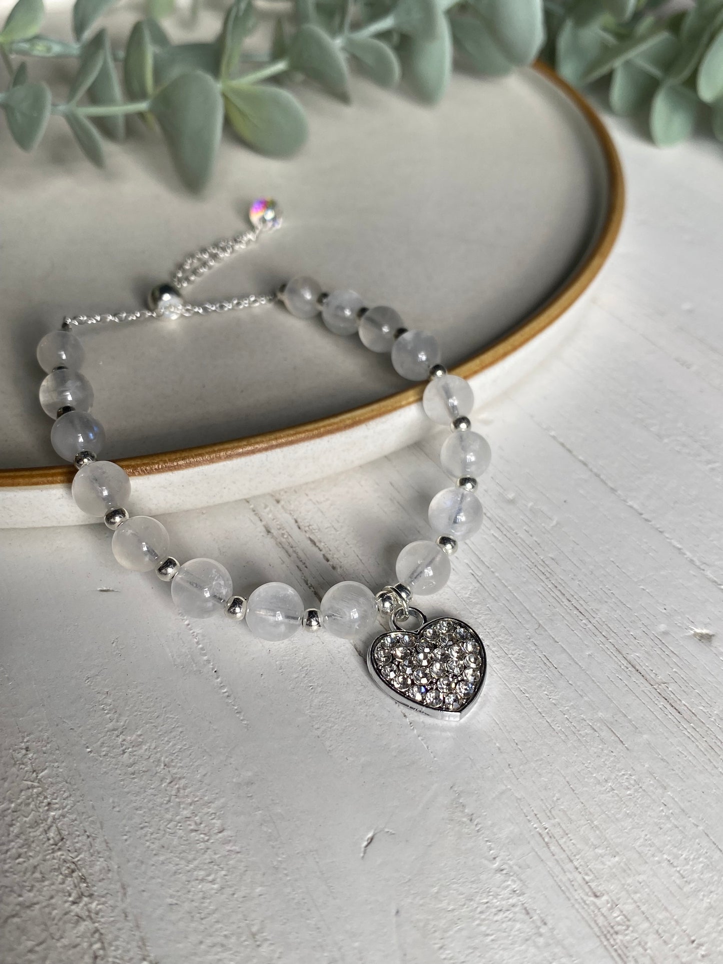 Moonstone Heart Bracelet