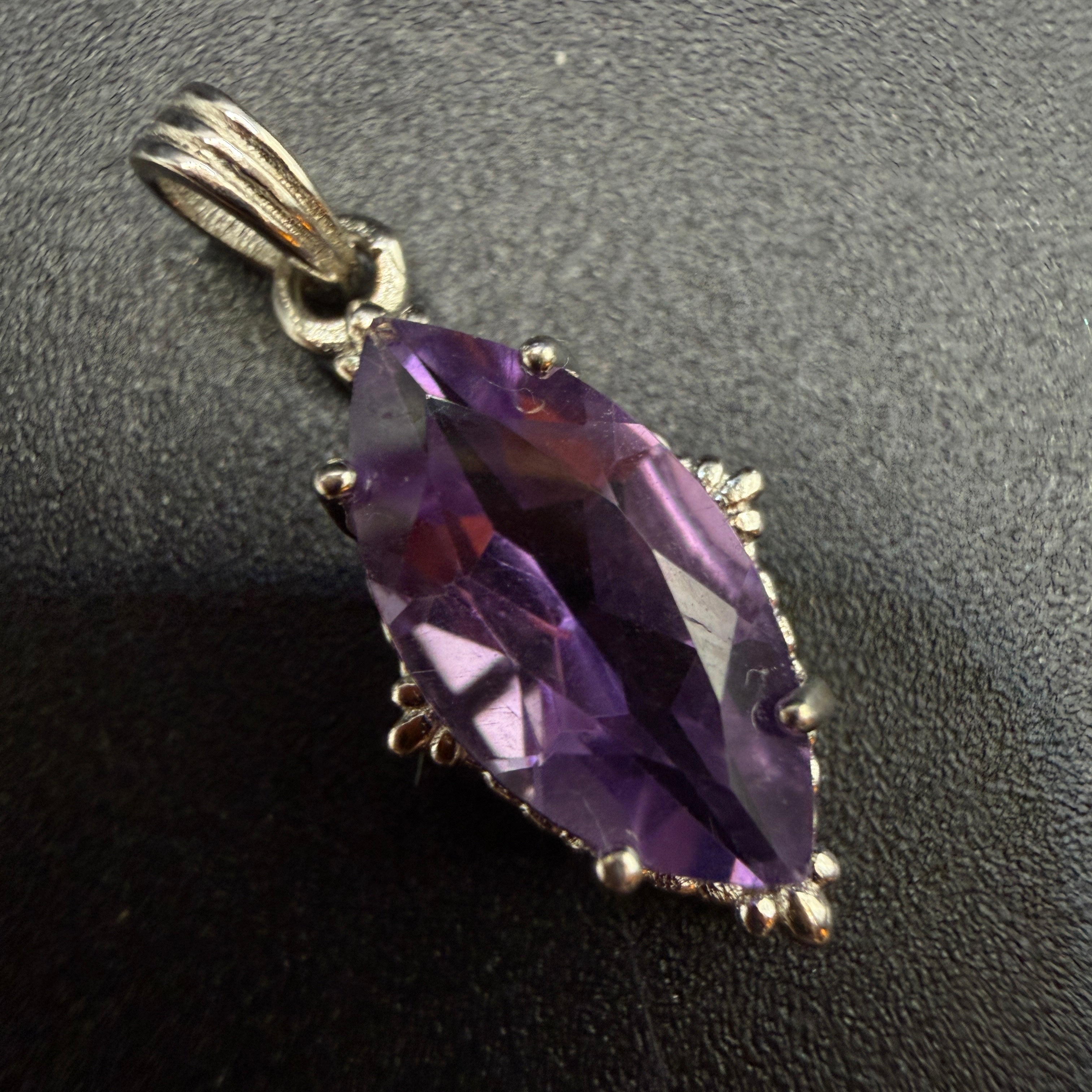 Amethyst Marquise S925 Necklace