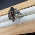 Black Opal S925 Adjustable Ring