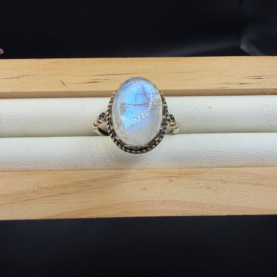 Moonstone S925 Adjustable Ring