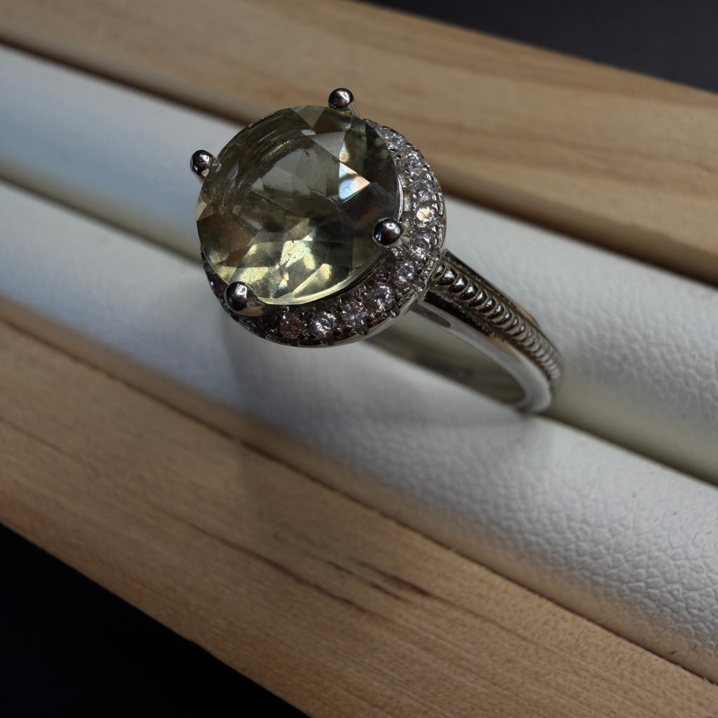 Libyan Desert Glass S925 Certified Adjustable Ring