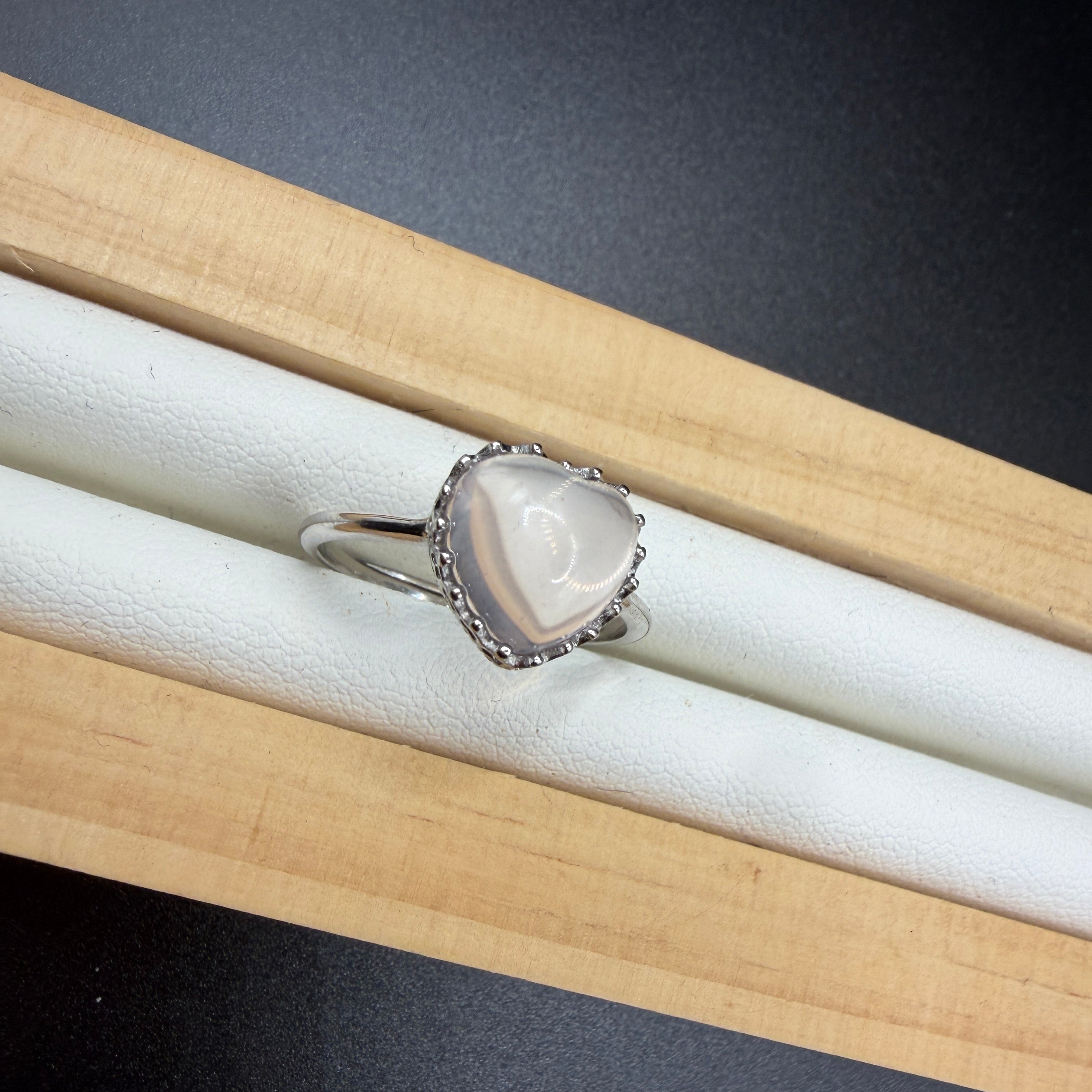 Rose Quartz S925 Adjustable Ring