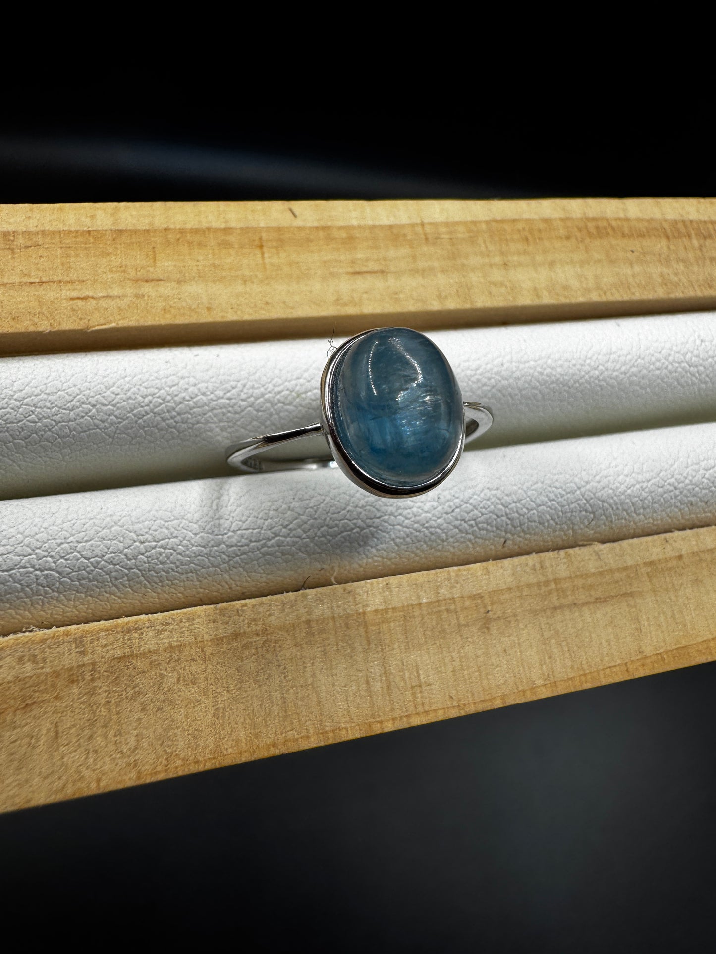 Green Kyanite S925 Adjustable Ring