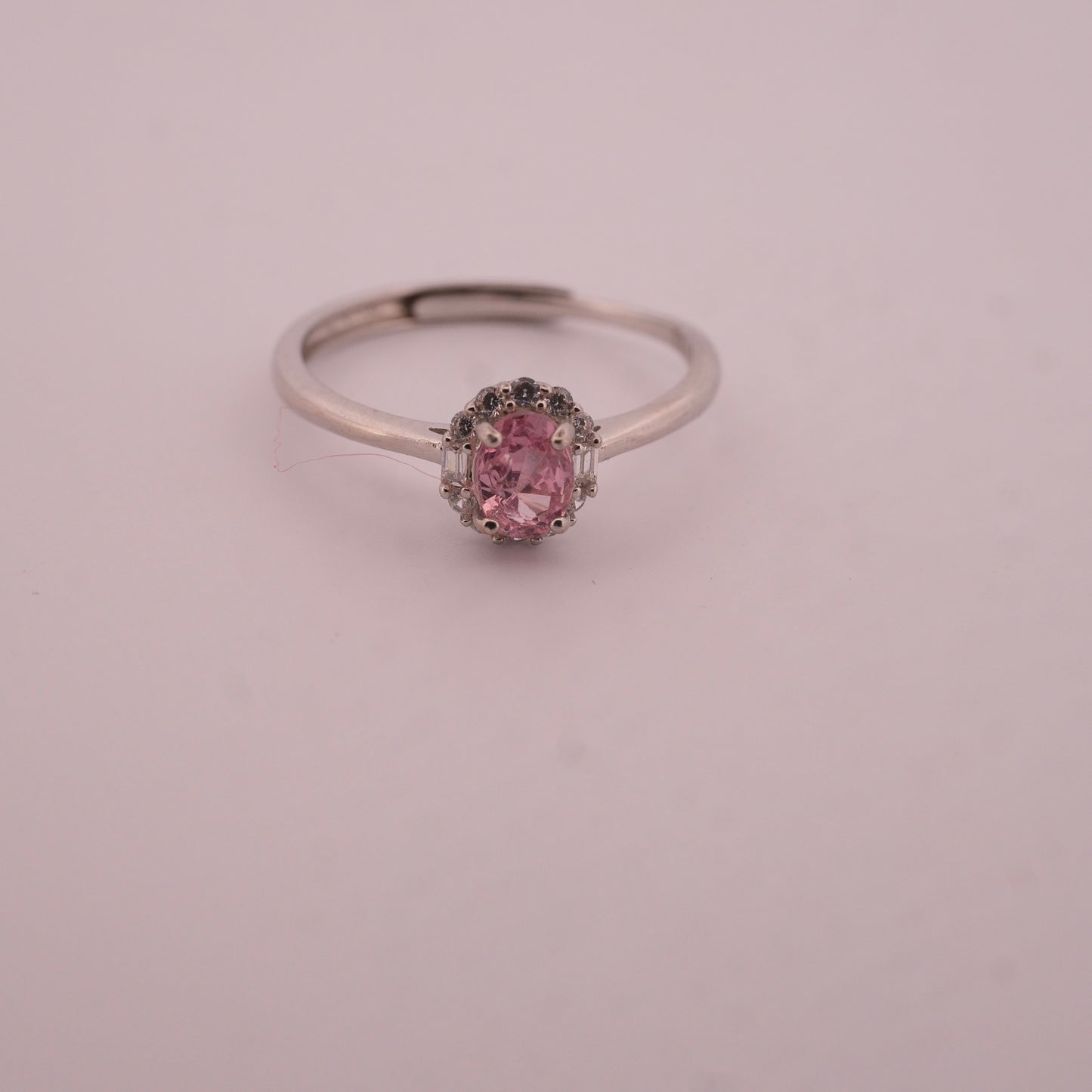 Pink Tourmaline S925 Adjustable Ring