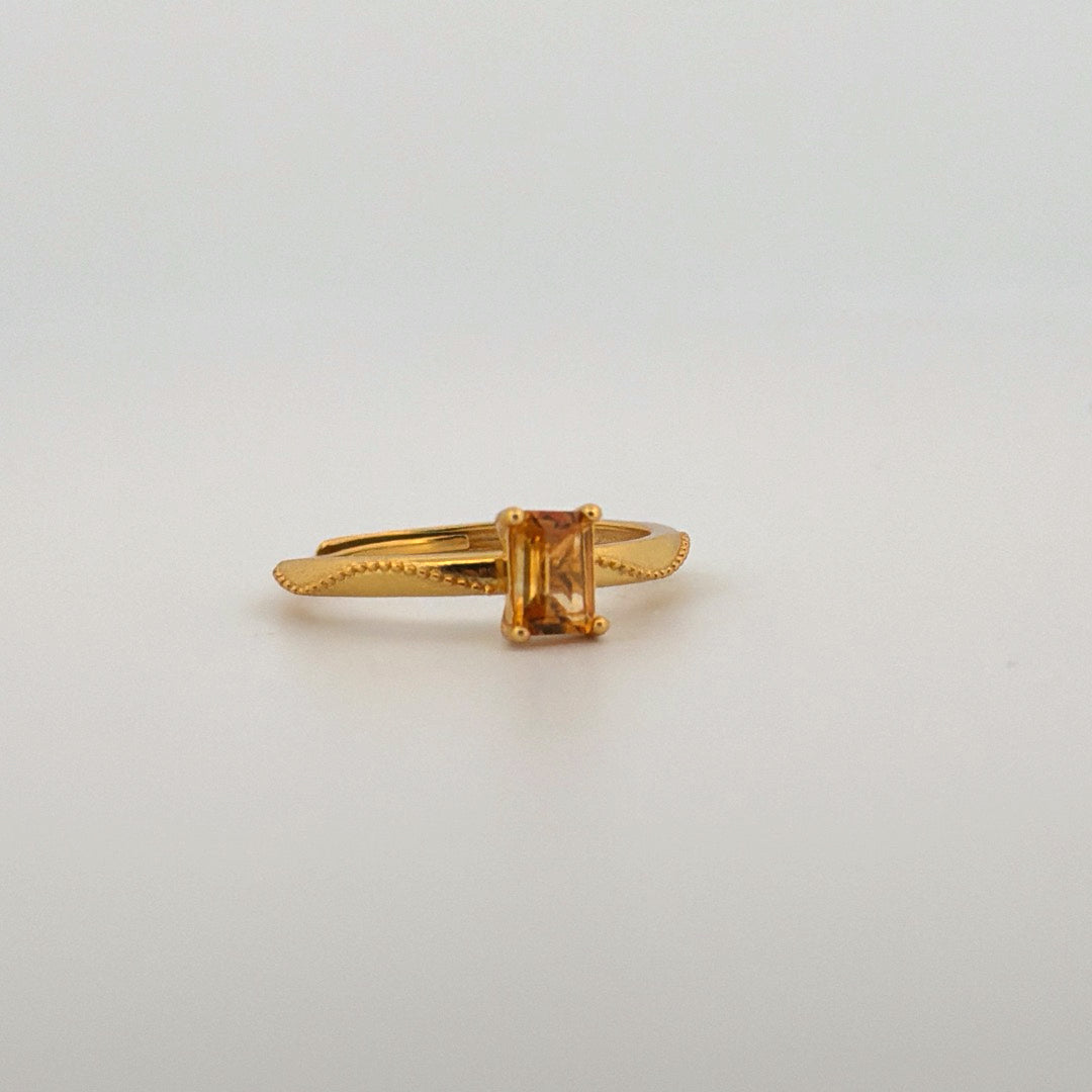 Citrine S925 Adjustable Ring