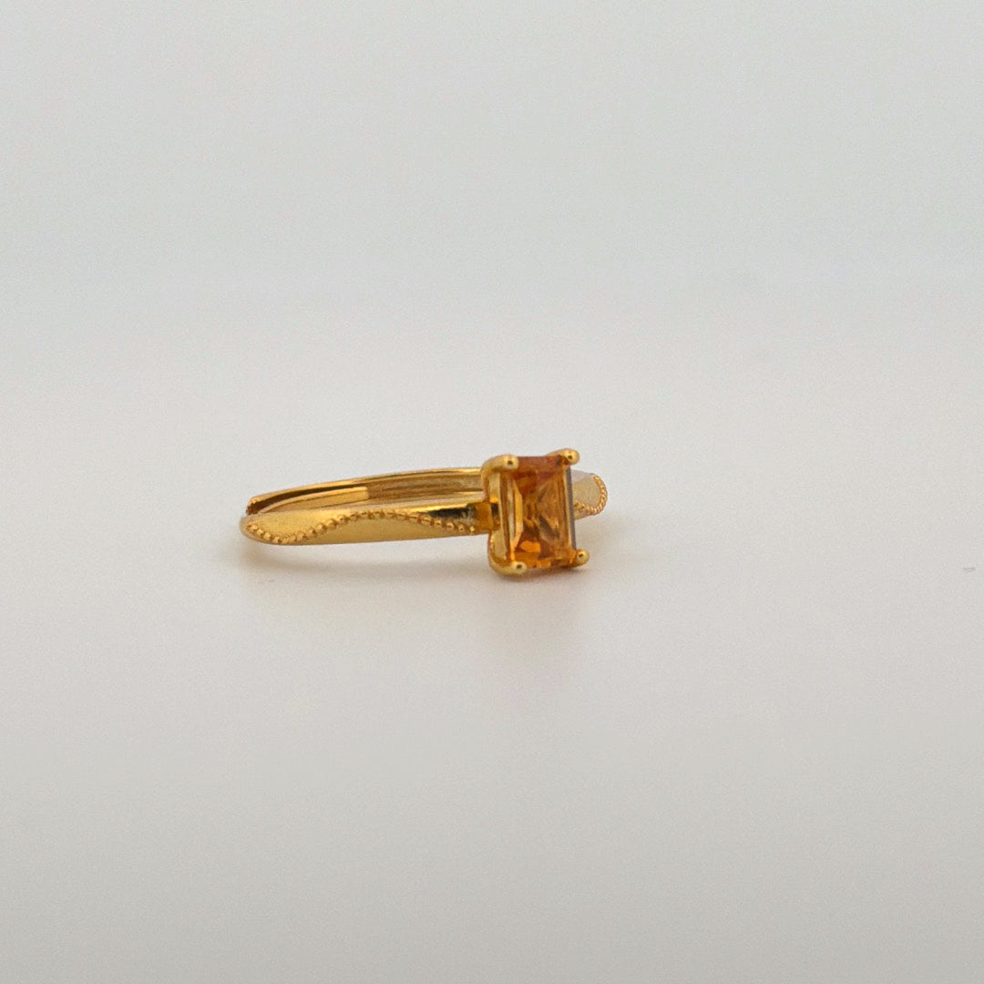 Citrine S925 Adjustable Ring