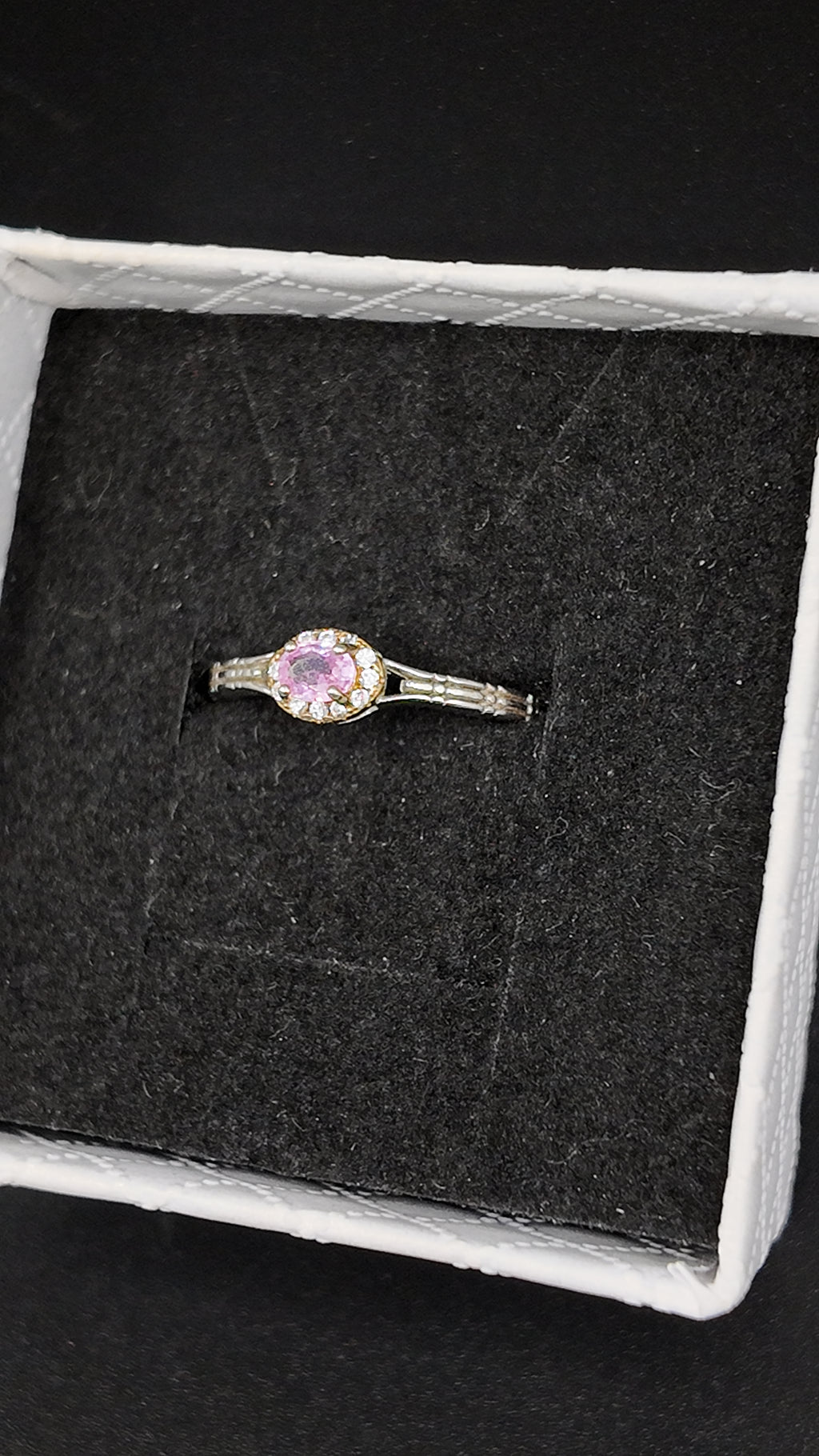 Pink Topaz S925 Adjustable Ring