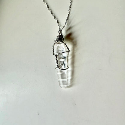 Colombian Lemurian Quartz S925 Handmade Necklace