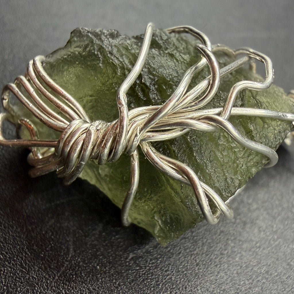 Moldavite Tree Of Life S925 Handmade Necklace