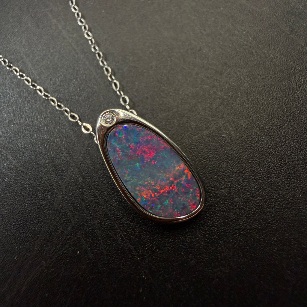 Australian Boulder Opal S925 Necklace