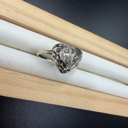 Herkimer Diamond S925 Adjustable Ring