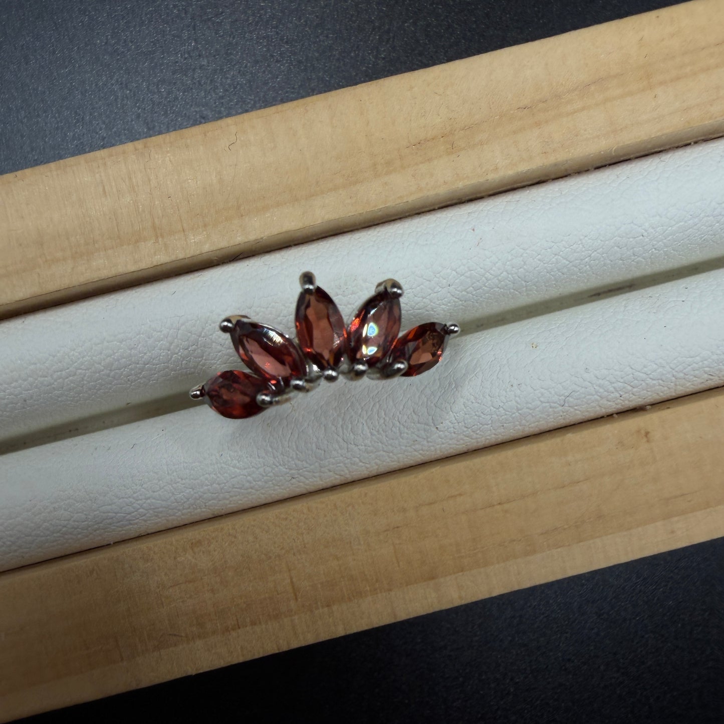 Garnet S925 Adjustable Ring