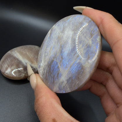 AA Grade Moonstone Large Palm Stone