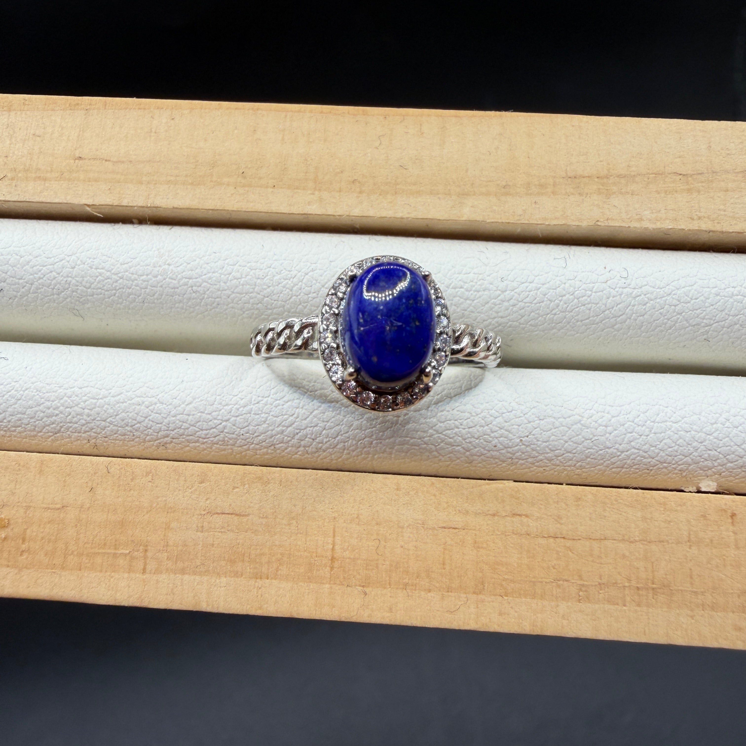 Lapis Lazuli S925 Adjustable Ring