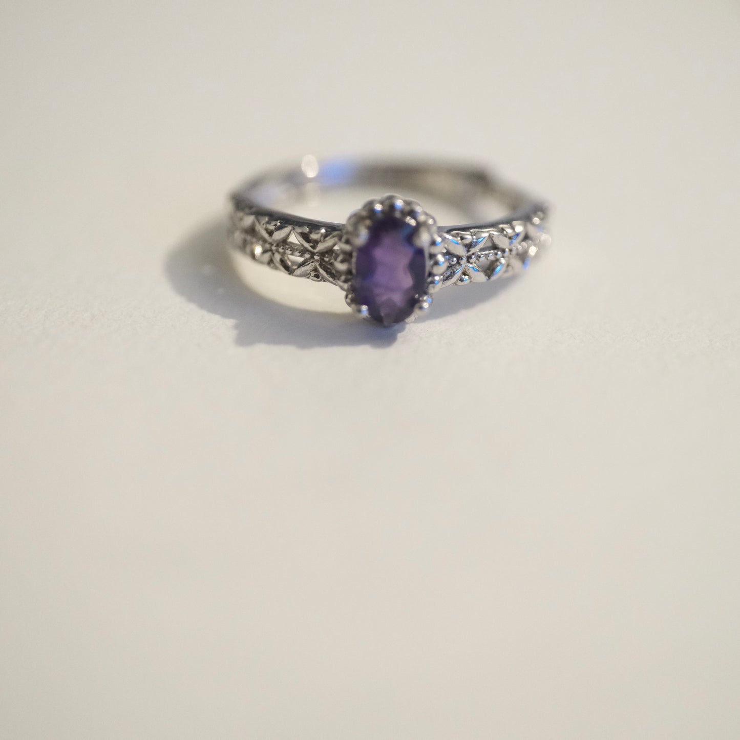 Amethyst S925 Adjustable Ring