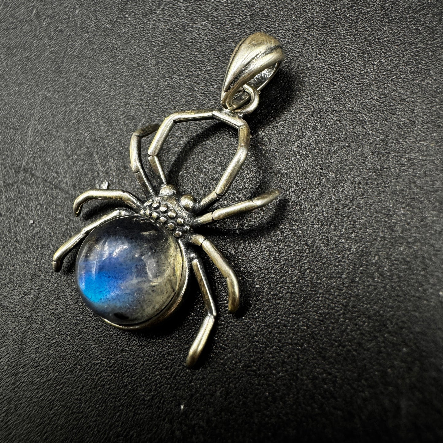 Labradorite Spider S925 Halloween Necklace