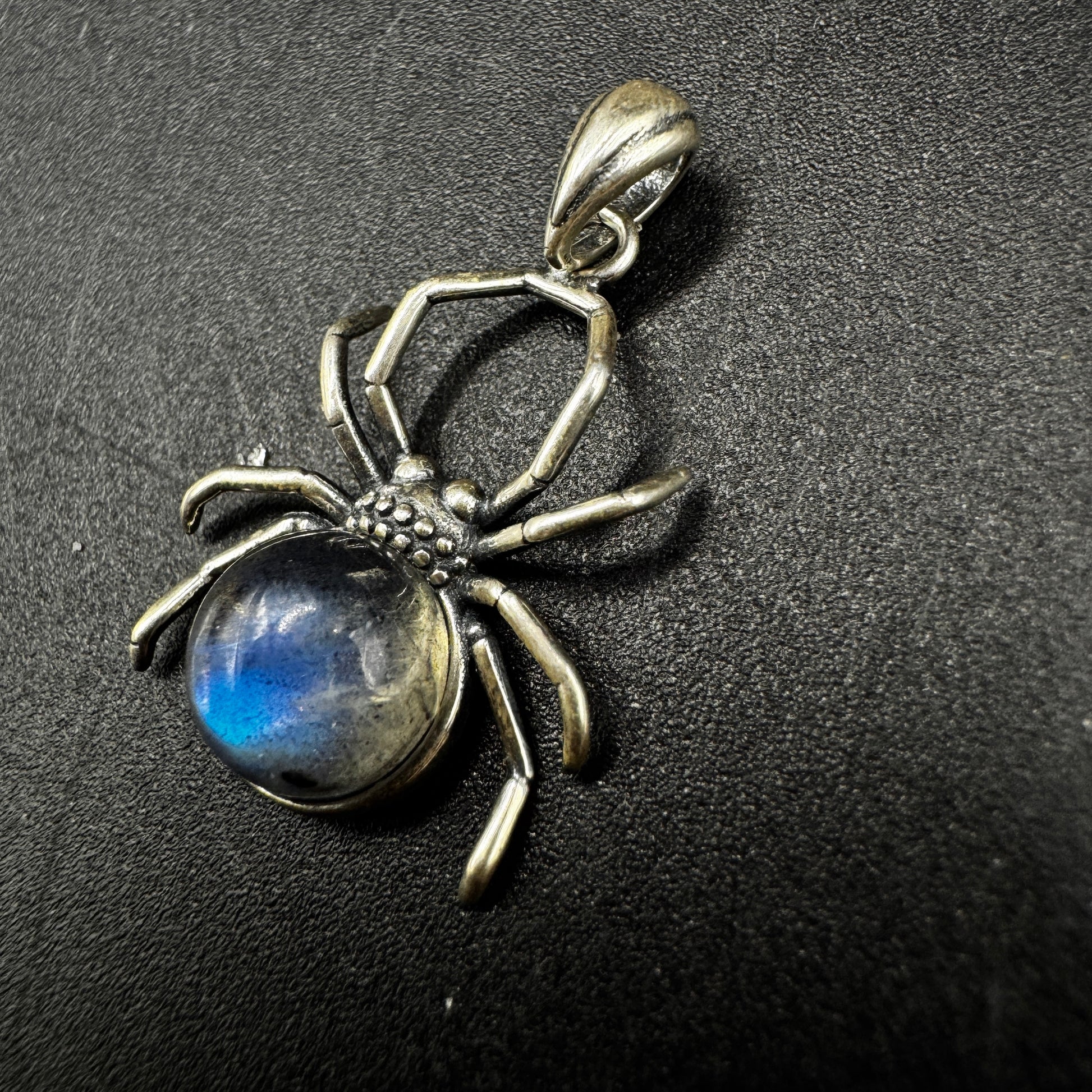 Labradorite Spider S925 Halloween Necklace