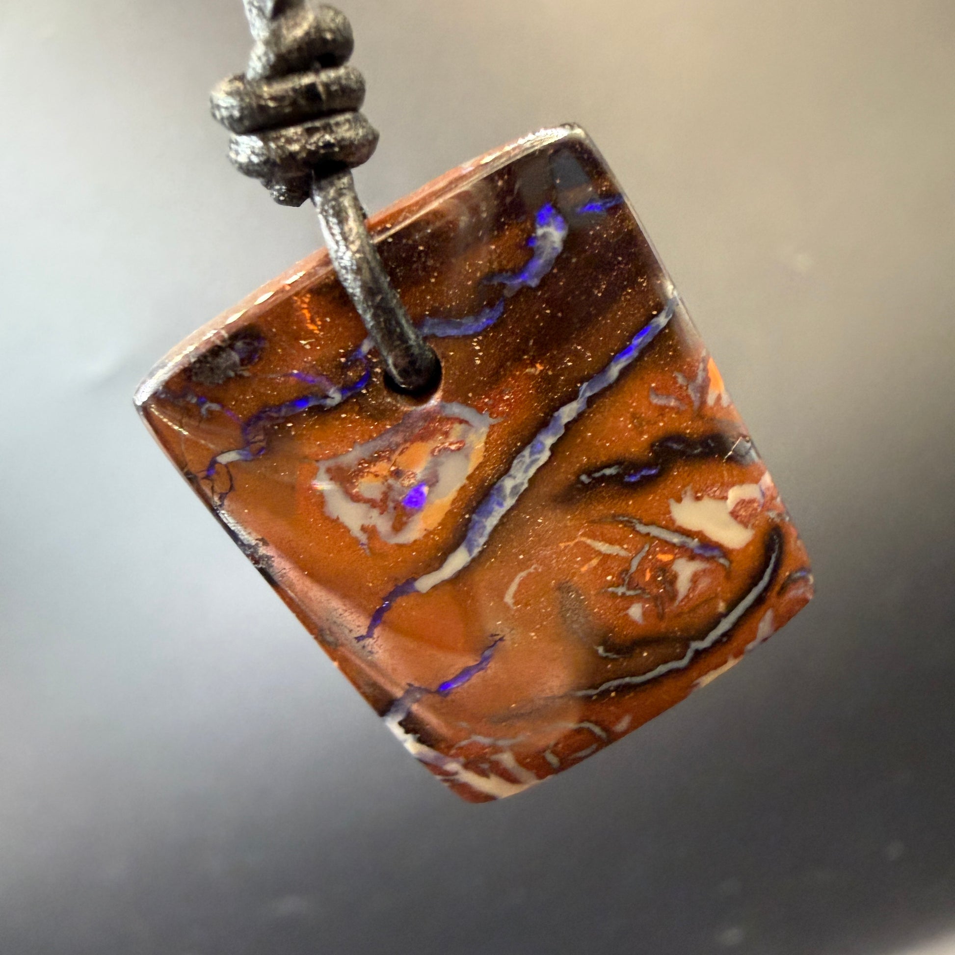 Solid Tribal Queensland Boulder Opal Necklace