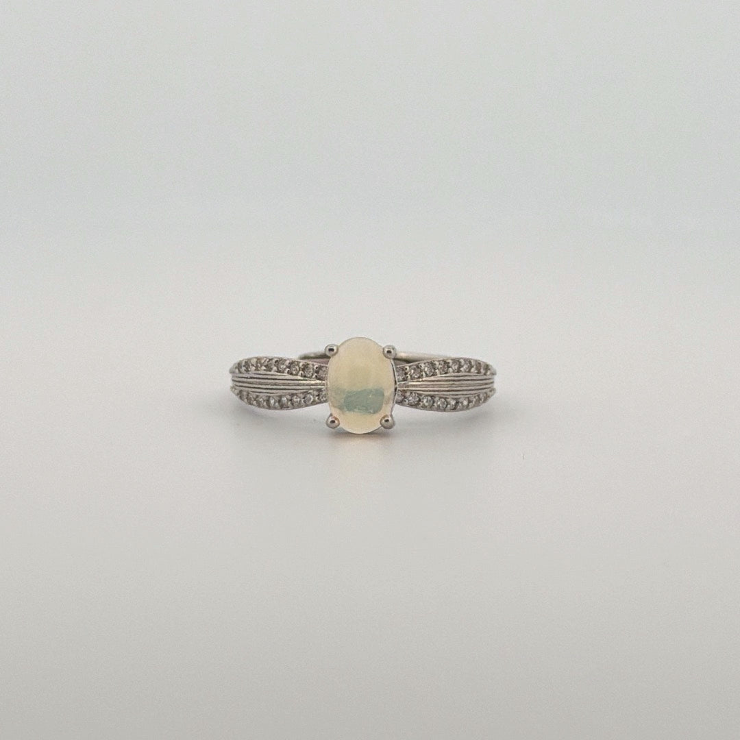 Opal S925 Adjustable Ring