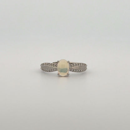 Opal S925 Adjustable Ring