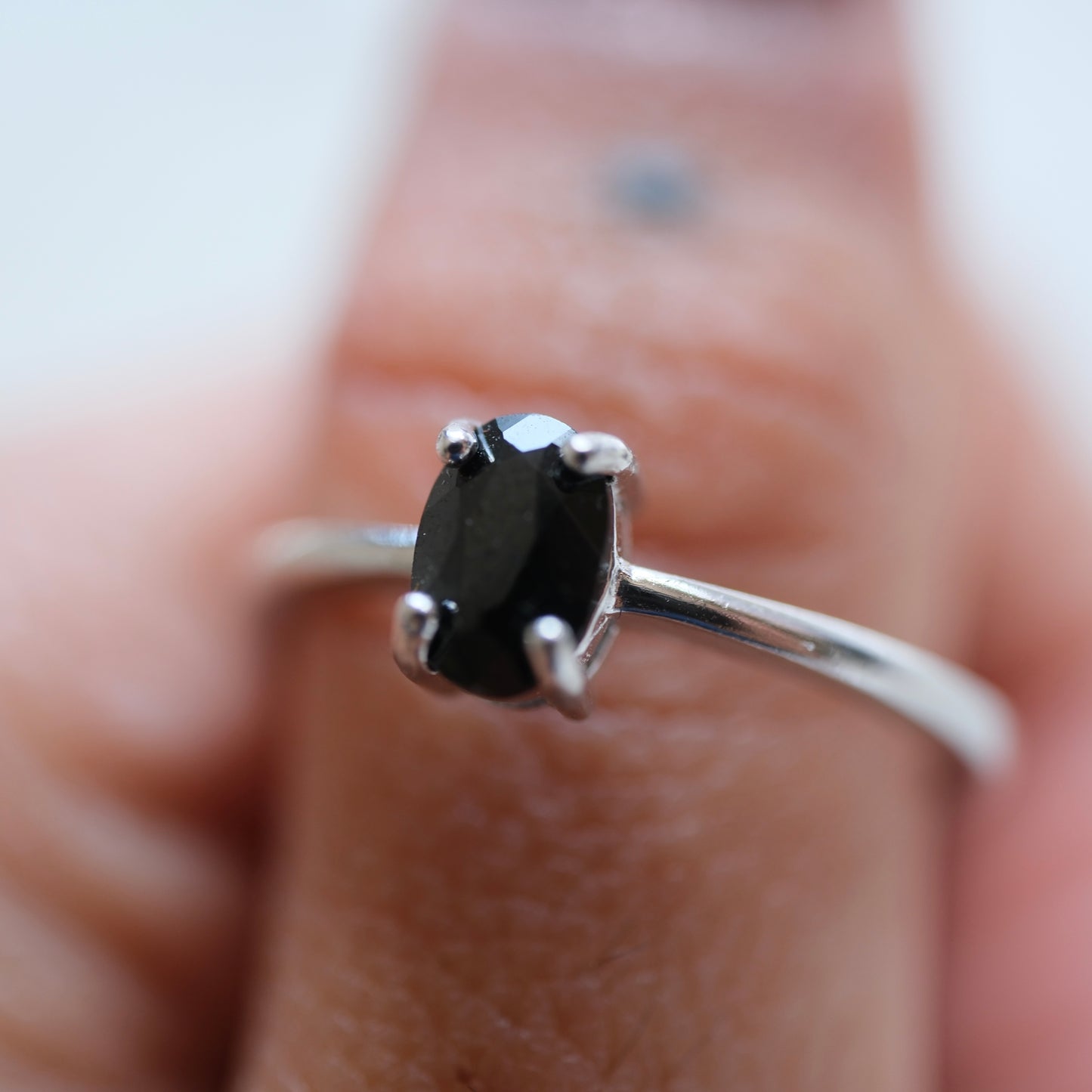 Obsidian S925 Adjustable Ring